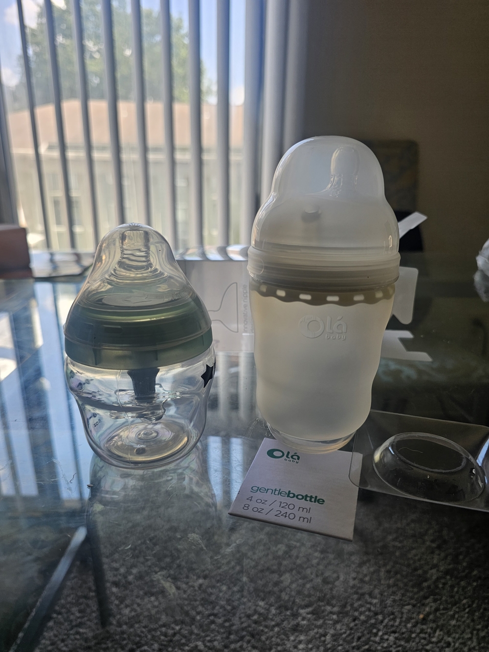 Olá Baby GentleBottle Set in Clear and Sage And Tommee Tippee